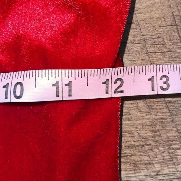 Rachel Parcell Puff Sleeve Peplum Skirt Midi Dress Red Velvet Size Small NWT - Picture 13 of 14